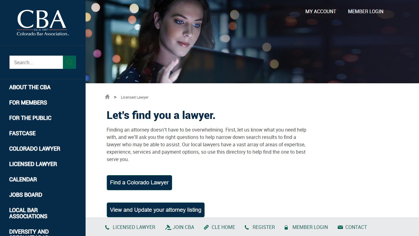 Find-A-Lawyer - cobar.org
